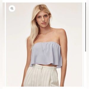 Aritzia Wilfred Bonaventure Cropped Blouse Size Small